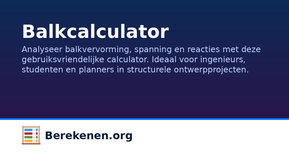 Balk Rekenen Balkcalculator | Berekenen.org